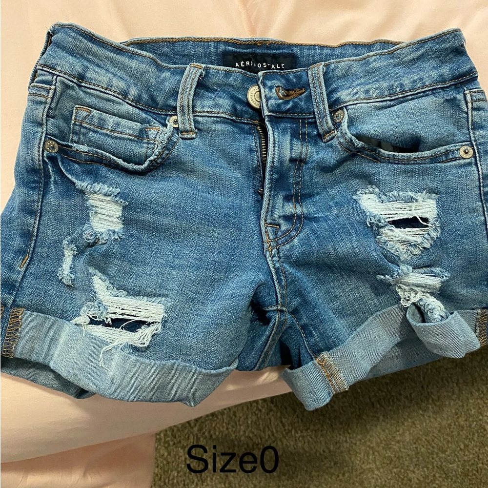 Aeropostale Women's Blue Denim Shorts